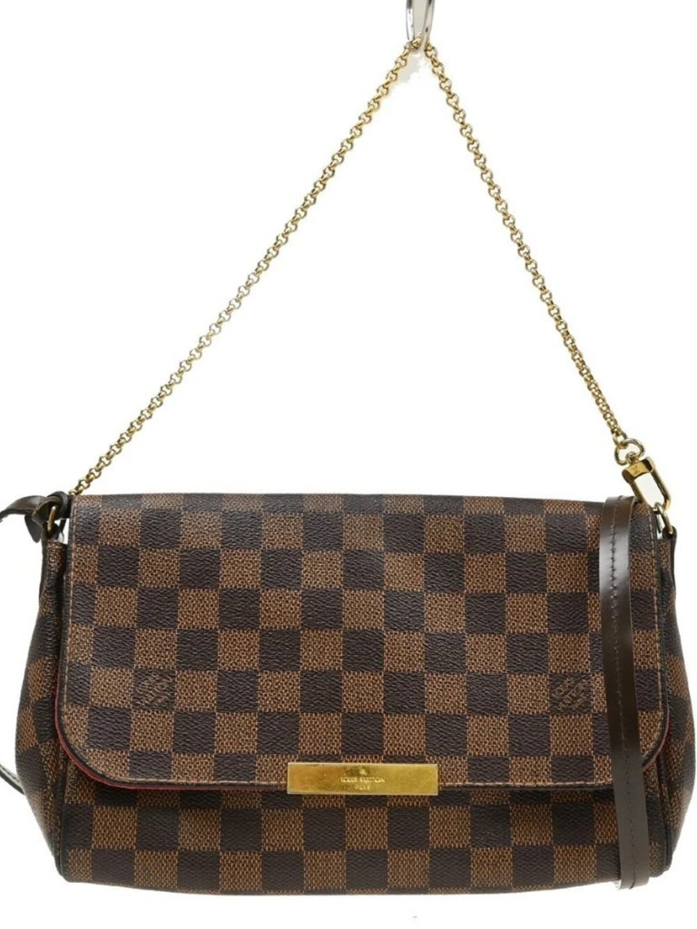 Best06 LOUIS VUITTON Damier Favorite MM Shoulder Bag N41129 DU0185 TQ00039